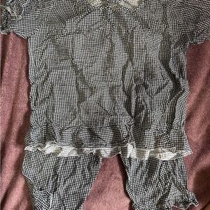 Black and White Gingham lounge Set